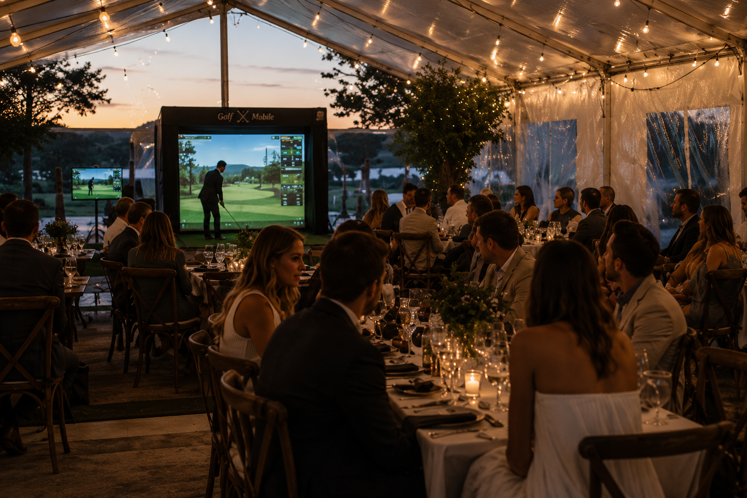Golf Club Mobile wedding reception setup